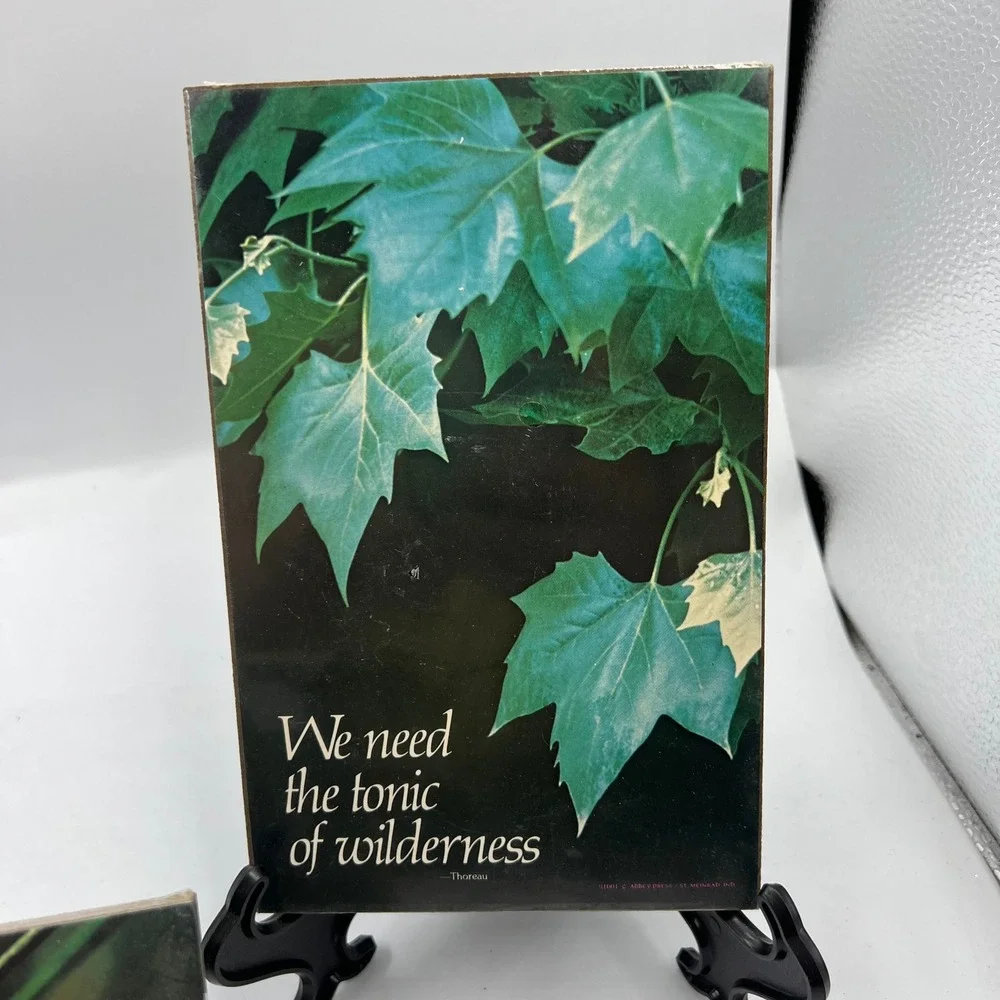 Vintage Abbey Press Nature Photography Wall Plaques Lot 3 Thoreau Inspirational